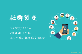 《社群裂变宝典》3天裂变3000人,每周成交400万
